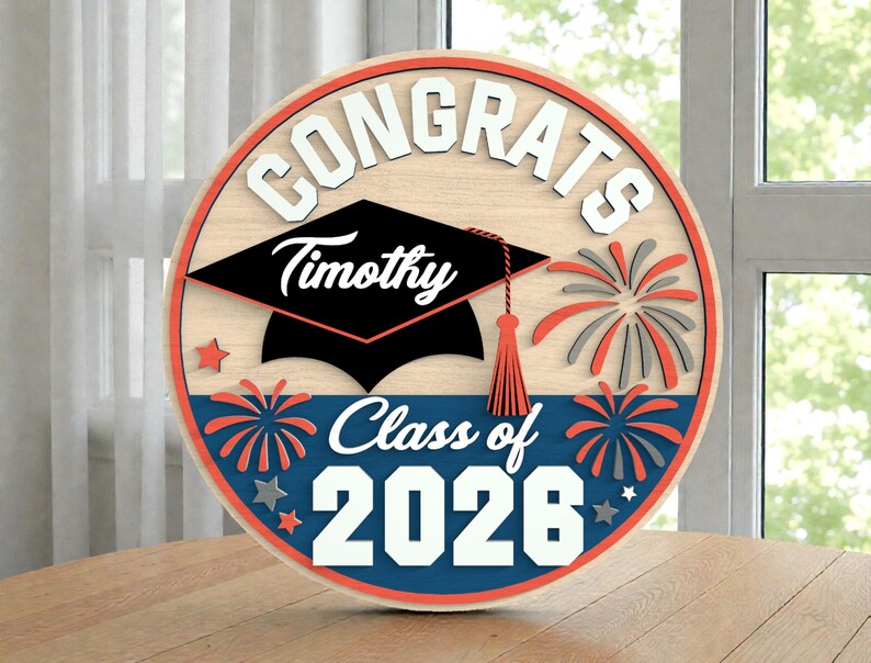 Class of 2026 Door Hanger Cut File Svg,personalized Graduation Sign Svg ...