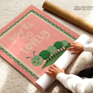 positive kids artwork botanical design