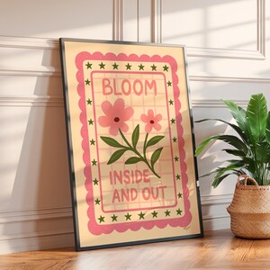 bloom inside and out wall art rolled on carpet for nursery decor