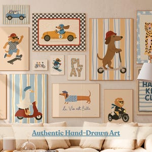 Kids Wall Art Mega Bundle 100 Printable Posters Nursery Decor Set Animal Prints Playroom Artwork Room Decor Retro Illustration Poster Pack
