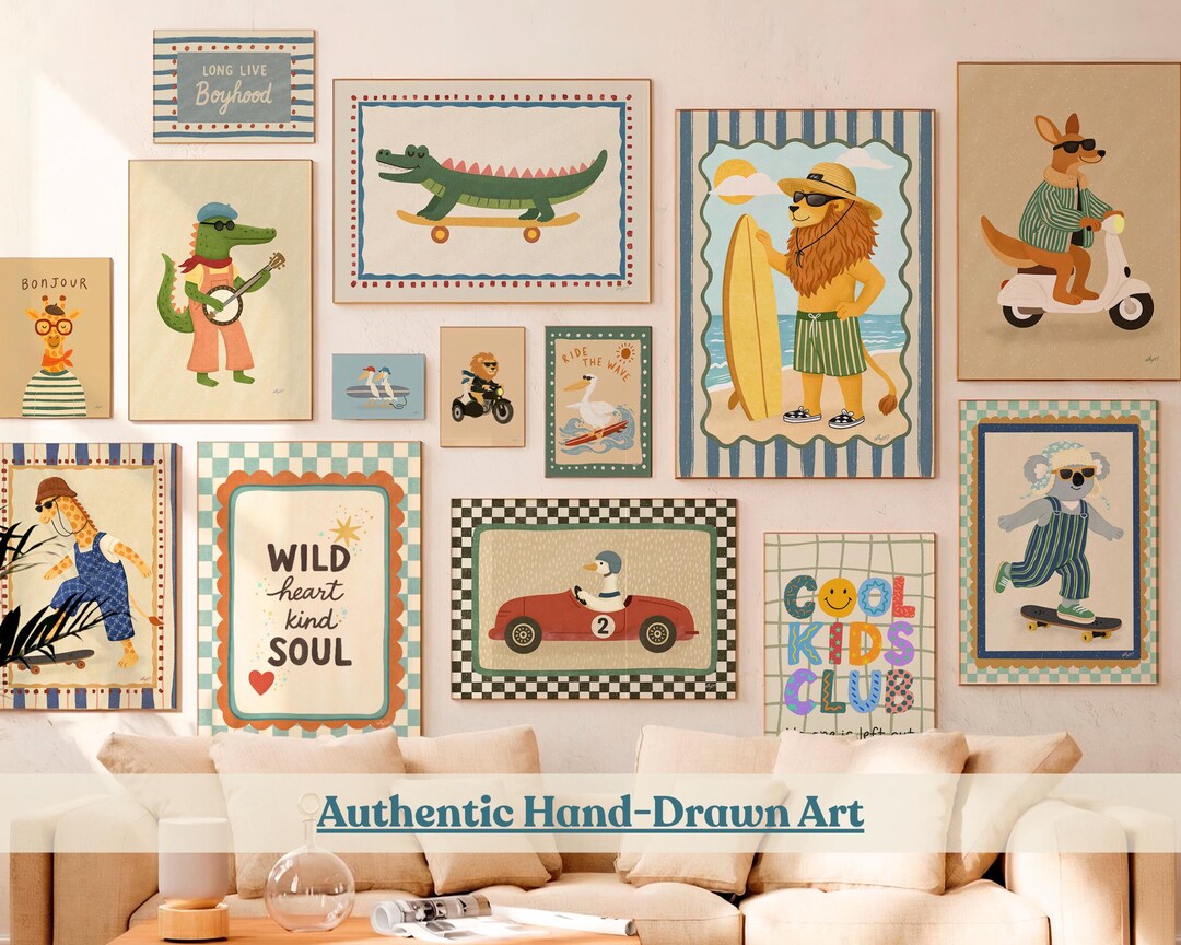 100 Nursery Wall Art Bundle Printable Kids Room Decor Gallery Wall Set ...