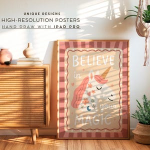Empowering nursery print with positive message and vintage design