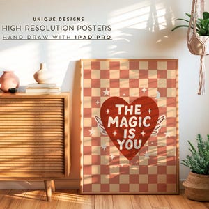 inspirational retro wall art perfect for dorm or bedroom decor