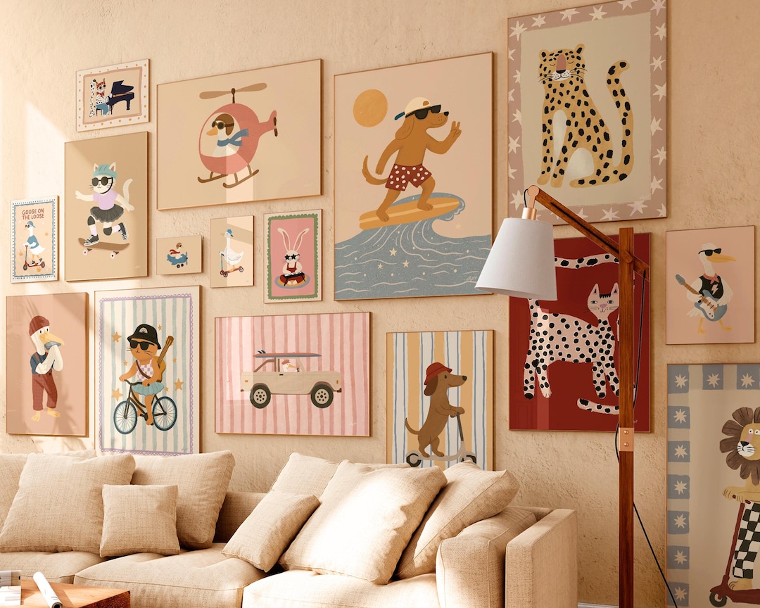 100 Nursery Posters Bundle Printable Wall Art Animal Kids Room Decor ...