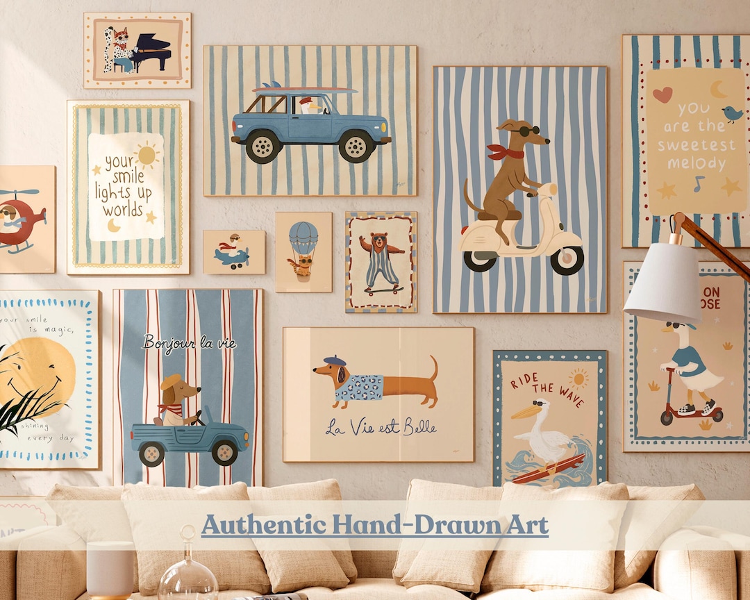 100 Nursery Posters Bundle Printable Wall Art Animal Kids Room Decor ...