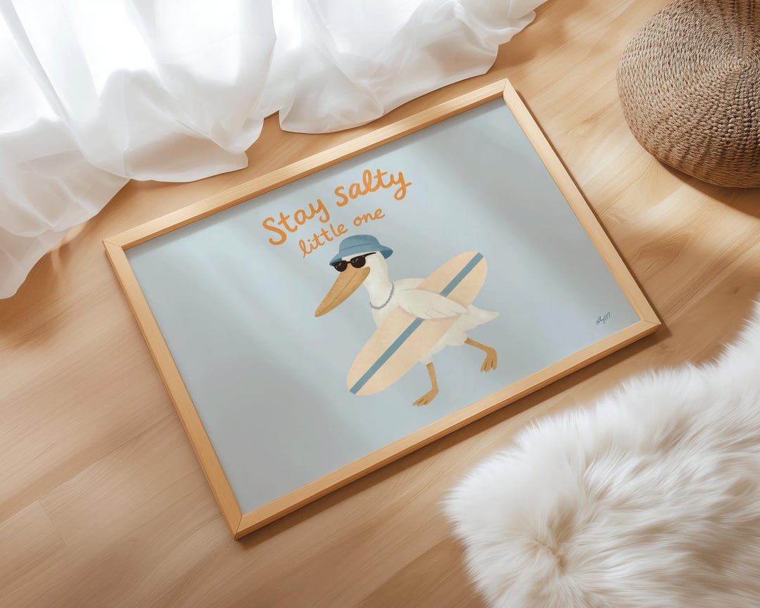 Beach Nursery Wall Art Coastal Kids Room Decor Baby Room Poster Ocean ...