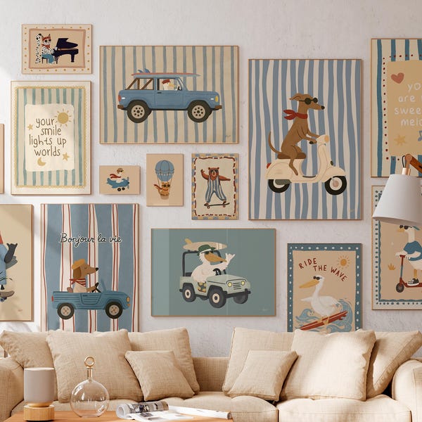 100 Nursery Posters Bundle Printable Wall Art Animal Kids Room Decor Montessori Playroom Prints Baby Shower Gift Toddler Artwork