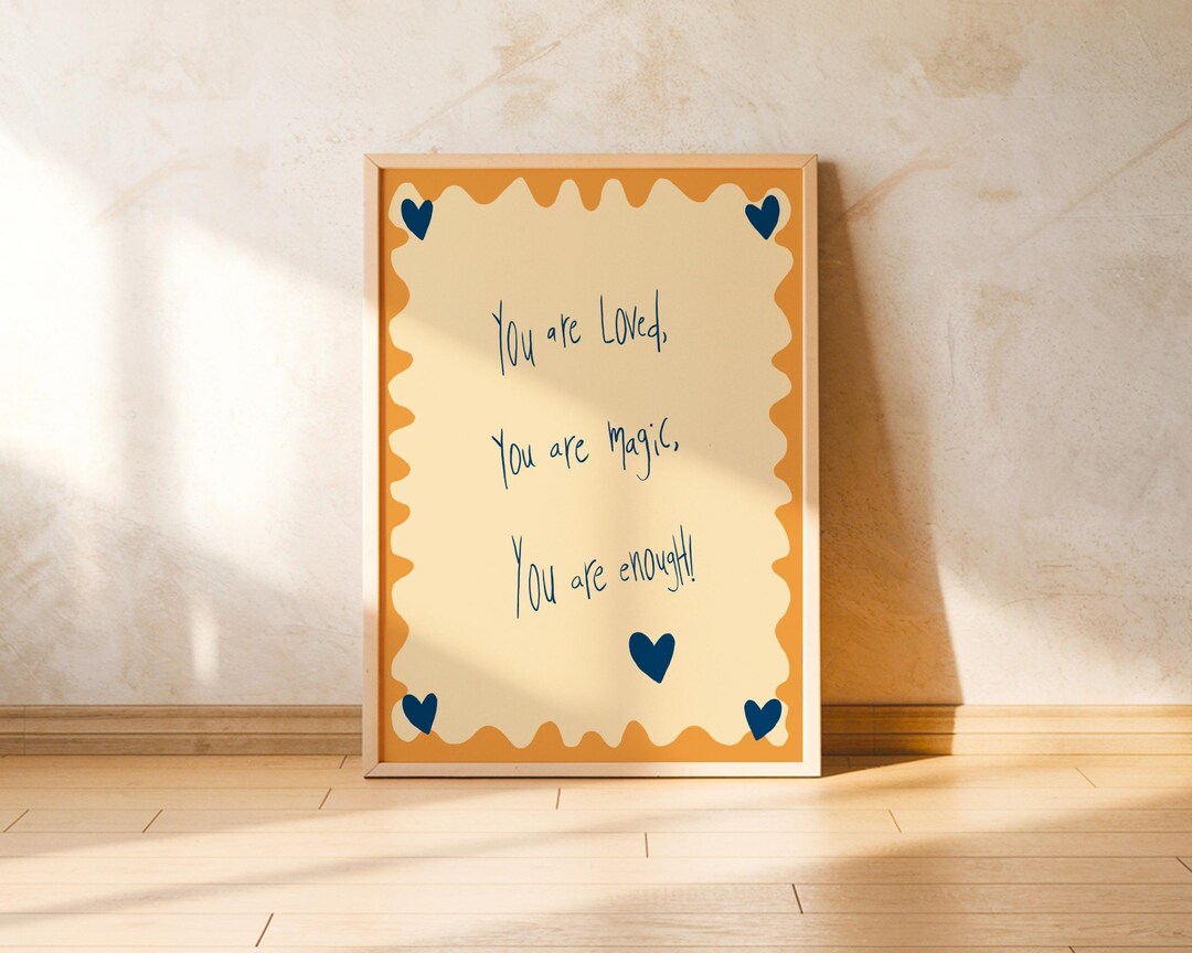 Motivational Wall Art for Nursery, Kids Room or Classroom Hand-drawn ...