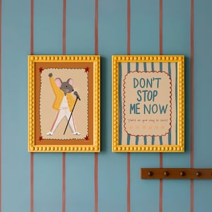 Rockstar Kids Wall Art Set Music Nursery Decor Prints Motivational Quote Posters Retro Singer Illustration Iconic Music Boho Bedroom Decor