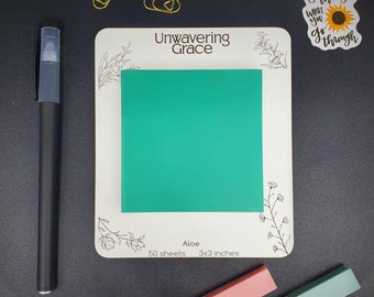 NEUTRAL Tones Translucent Transparent PET Color Vellum Sticky Notes 1.75 X 1.75 | One Pad 50 sheets 44mm x 44mm