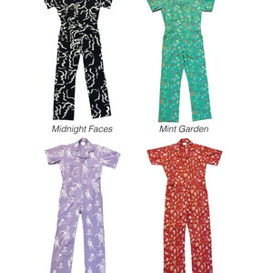 Meadow Mint & Strawberry Cotton Jumpsuit