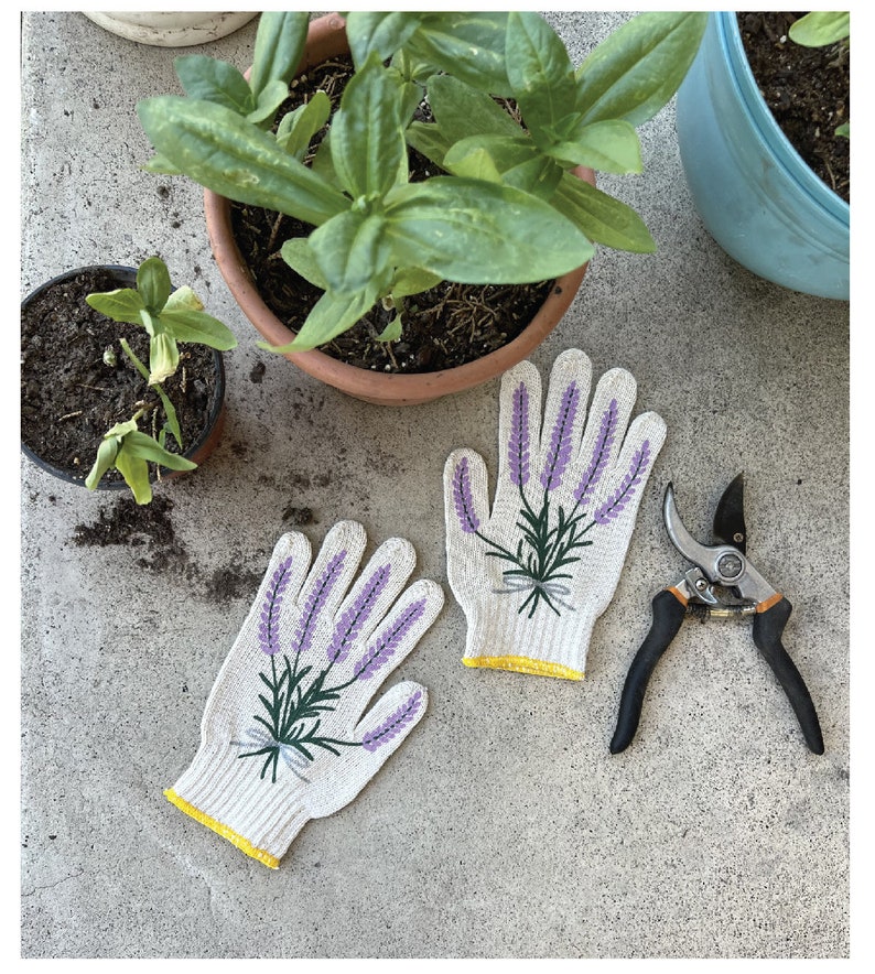 Nouveaux gants de jardinage lavande image 4