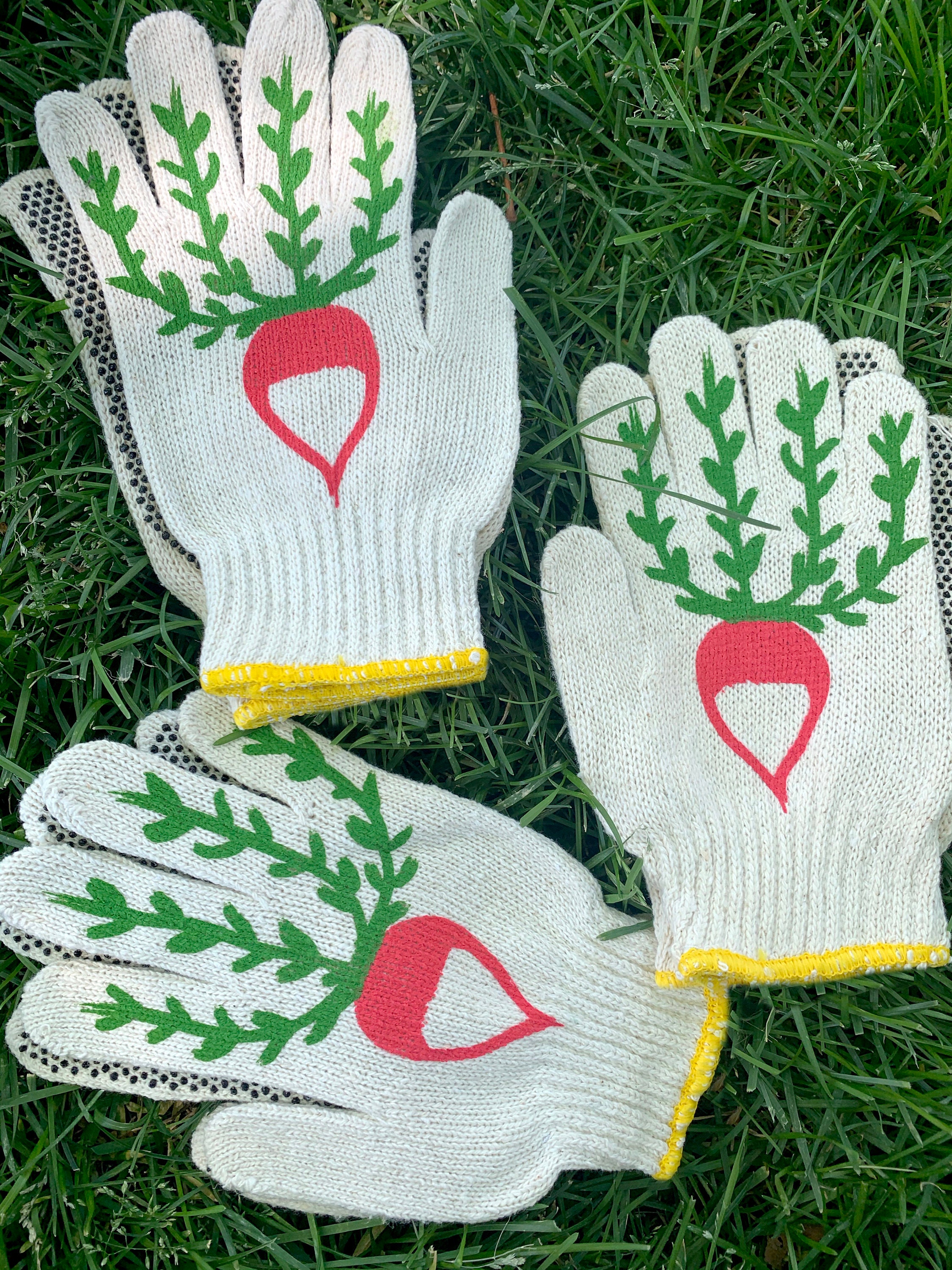 Radish Gardening Gloves Etsy