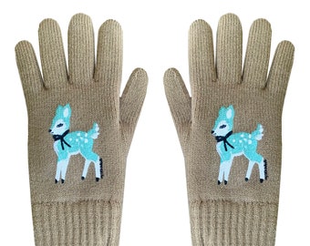 Vintage Deer Winter Gloves