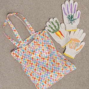 Die perfekte Tasche, Regenbogen-Karo-Gesichter-Einkaufstasche, recycelte Leinwand, Einkaufstasche, Buchtasche, Bild 1