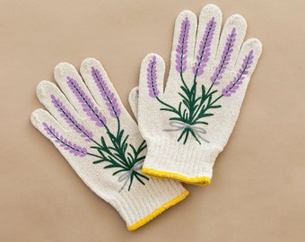 Nouveaux gants de jardinage lavande