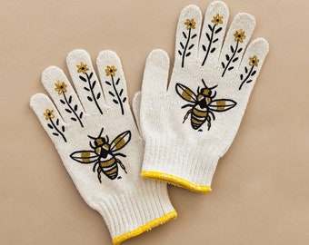 Guantes de jardinería de abejas