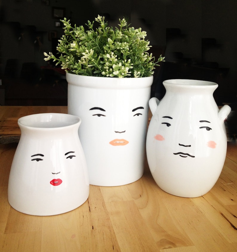 Face Vase Etsy