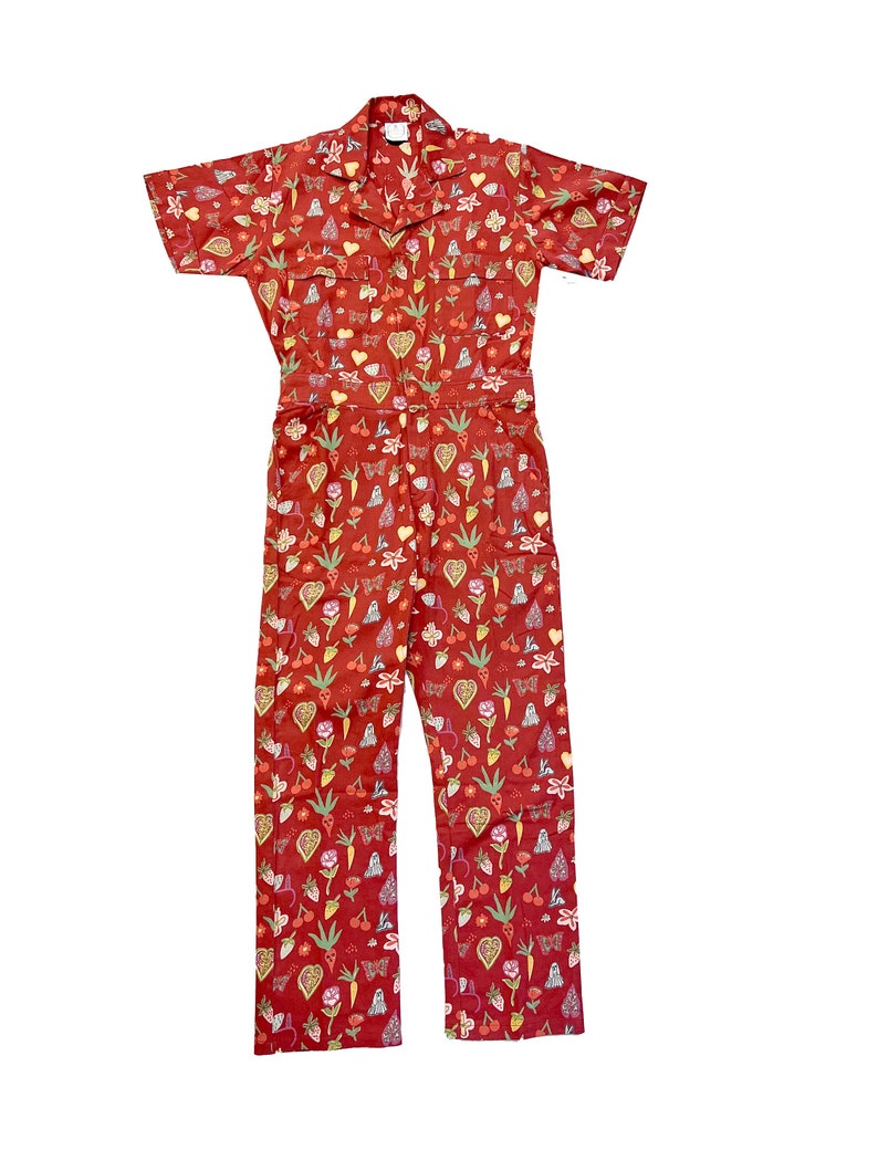 New Berry Garden Printed jumpsuit Boiler-suit Romper Berry Jumpsuit image 5