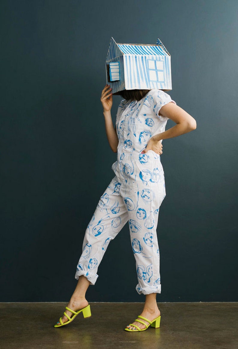 Handpainted Jumpsuit Rainbow Faces Etsy 2020 Design Awards Etsy