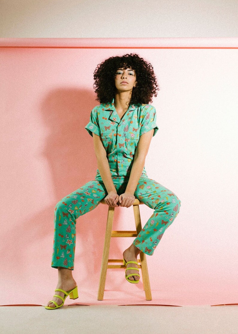 New Mint Garden Jumpsuit Printed jumpsuit Boiler-suit Romper image 1