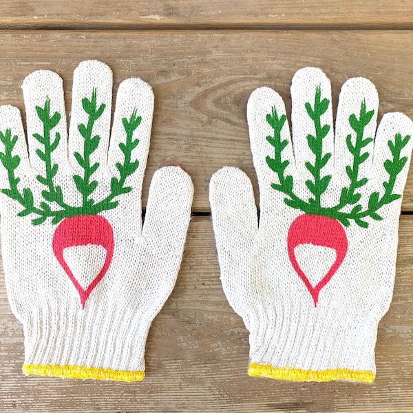 Guantes de jardinería para rábanos