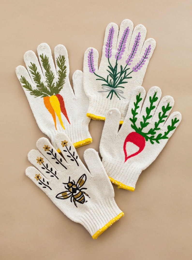 Bee Gardening Gloves Etsy