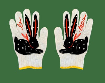 New! Le Lapin Bunny Gardening Gloves | Unique Gardening Gloves