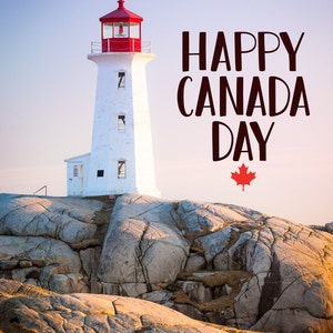 Set of 5 &quot;Happy Canada Day&quot; social media images customized for each Eastern Province