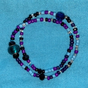 Ciel Phantomhive Wrap Bracelet: Anime Beaded Jewelry