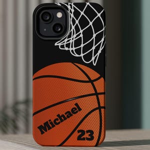 Custom Basketball Magnetic Tough Case - Personalized, Sports Gift, Athlete Accessory, Teen Birthday, Unique Phone Cover