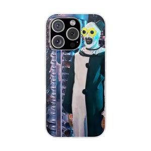 Erschreckende Flexi Handyhülle, Scary Clown Filmszene Handyzubehör, Gruselige Clown Hülle iPhone 16, 15, 14, 13 Pro und Pro Max