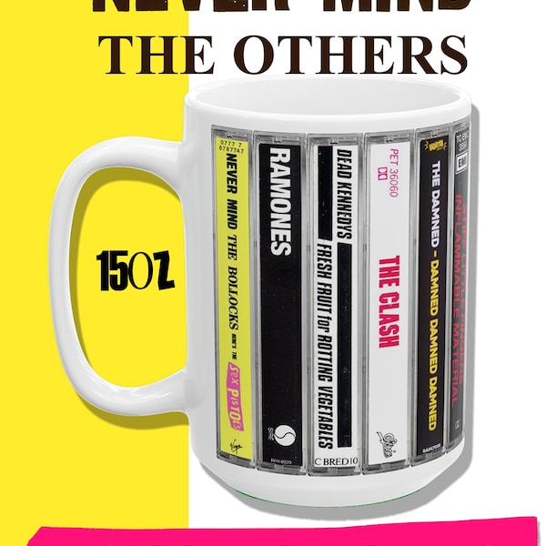 Punk Music Cassette Album 15oz Mug - Gift for Punk Music Fans