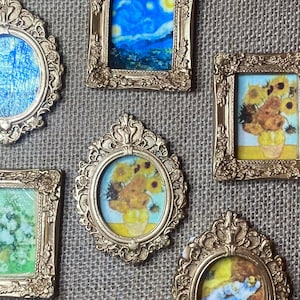 Miniature Art Framed Decor l 1:12 Scale Dollhouse Miniatures l Modern Miniatures l by JoDearingDesigns