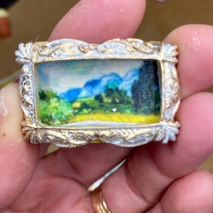 Miniature Art Framed Decor l 1:12 Scale Dollhouse Miniatures l Modern Miniatures l by JoDearingDesigns