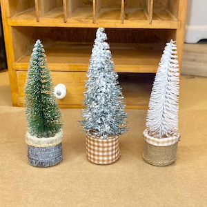Mini Christmas Trees l 1:12 Scale Dollhouse Miniatures l by JoDearingDesigns