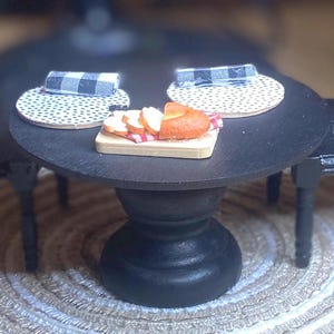 1:12 Scale Dollhouse Miniature Round Kitchen Table image 12