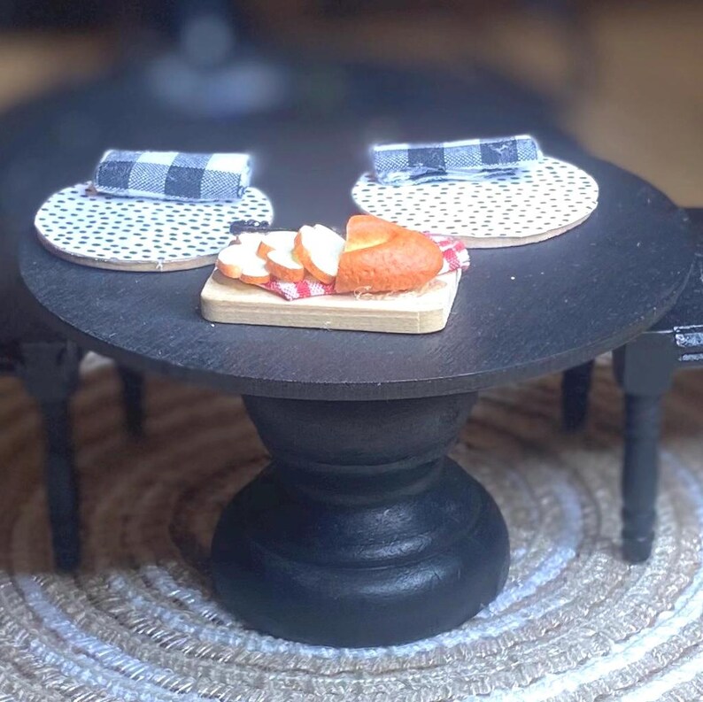 1:12 Scale Dollhouse Miniature Round Kitchen Table image 12