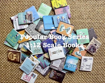 Juego de libros en miniatura, Casa de muñecas moderna (escala 1:12) Serie popular