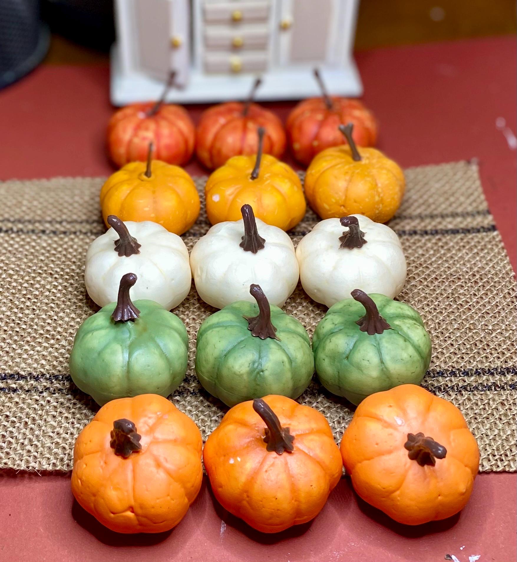 Halloween＊カボチャ&ピンクッション&オリーブ ブラウン フェイク