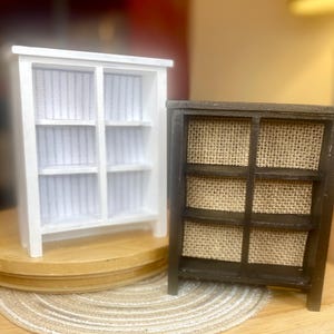 Miniature Bookshelf l 1:12 Scale Dollhouse Miniatures l Modern Miniatures l by JoDearingDesigns