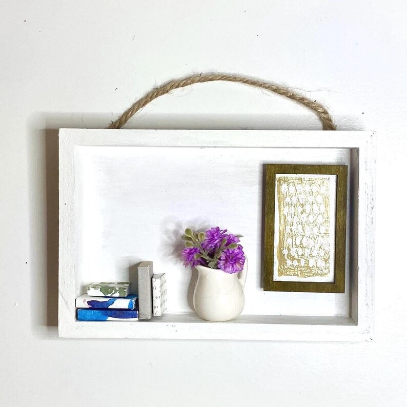 Mini Shadowboxes Miniature Shadow Box Display 1:12 Scale | Mini Display Case Shelf ...