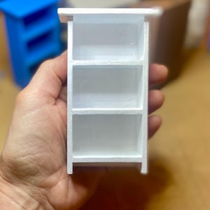 Miniature Bookcase with Books, 1:12 Scale Dollhouse Furniture