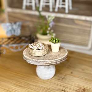 Miniature Furniture Accent or Side Table  l 1:12 Scale Dollhouse Miniatures l Modern Miniatures l by JoDearingDesigns