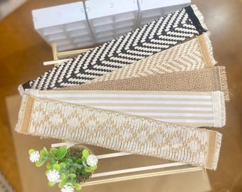 Miniature Table Runner, 1:12 Scale Modern Dollhouse Decor