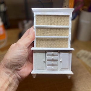 Miniature Hutch  l 1:12 Scale Dollhouse Miniatures l Modern Miniatures l by JoDearingDesigns
