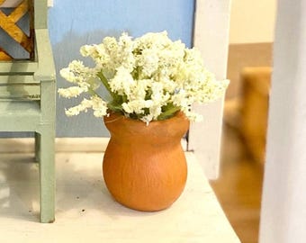 Miniature Flowering Plant | 1:12 Scale Dollhouse Decor