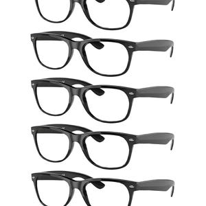 EYEBOGO Taylor 5-Pack Designer Wayfarer Reading Glasses for Men and Women