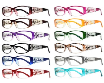EYEBOGO Kaylee 12-Pack Stylish Reading Glasses for Women