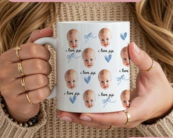 Personalized Baby Face Photo Mug, Gift for Gigi, Grandma, mothers day